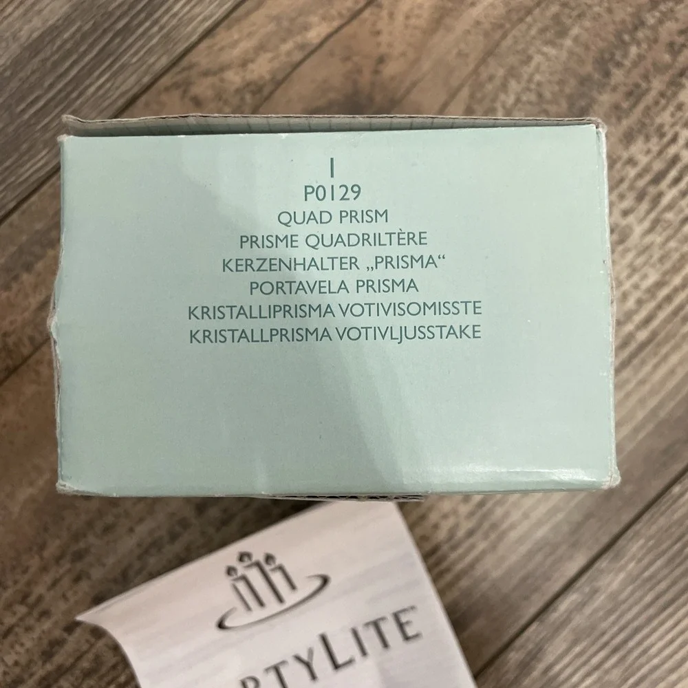 PartyLite P0129 Quad Prism glass candle‎ holder RETIRED - Picture 5 of 5